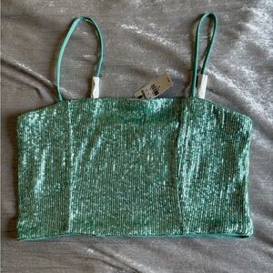 Sequin Crop Top, Express